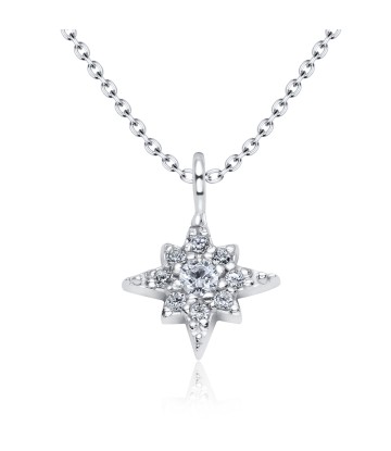 Sparkling Star CZ Motive 925 Silver Necklace SPE-3109